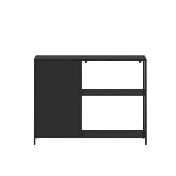 Polcos szekrény Viitasaari fém fekete [en.casa]