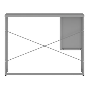 Íróasztal Sund acél 75x100x50 cm szürke [en.casa]