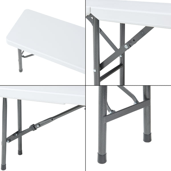 Összecsukható kemping pad 2 darabos szett Ljusnarsberg fehér [en.casa]