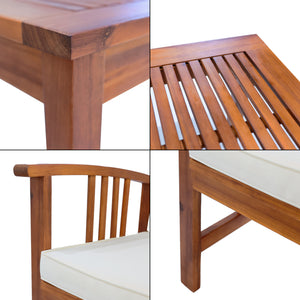 4 részes akácfa kerti bútor szett Brissogne FSC® tanúsítvánnyal [en.casa]