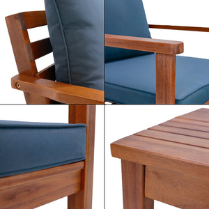 4 részes akácfa kerti bútor szett Brittoli FSC® tanúsítvánnyal [en.casa]