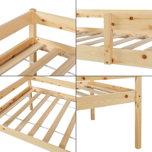 Fenyő gyerekágy 2 fiókkal matraccal Sonkajärvi 90x200cm [en.casa]