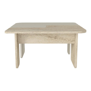 Dohányzóasztal Boneksbelt 2 részes homokkő és travertin színű [en.casa]