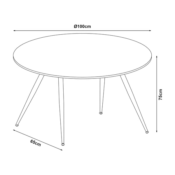 Étkezőgarnitúra Fitjar 4 személyes beton hatású/sötétszürke [en.casa]