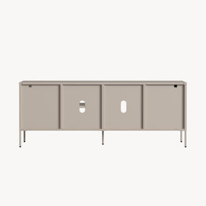 TV szekrény Kliri acél 150x35x58 cm teveszín [en.casa]