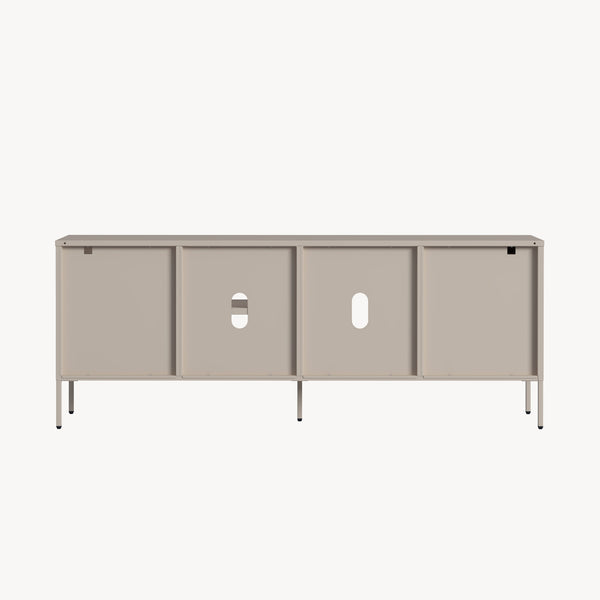 TV szekrény Kliri acél 150x35x58 cm teveszín [en.casa]