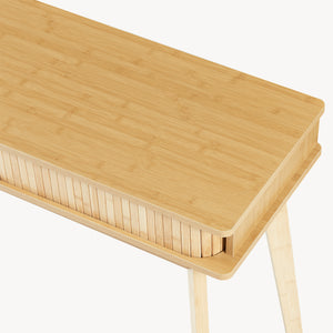 Konzolasztal Tysvær 110x40x78 cm bambusz [en.casa]