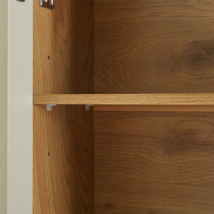Tárolószekrény WC fölé Ferrersp 160x63x20 cm tölgyfa hatású/homokszín [en.casa]