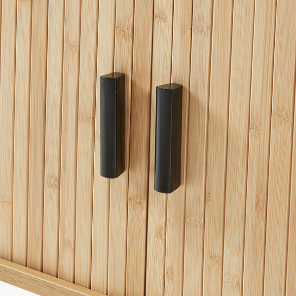 Cipősszekrény ülőpárnával Tvedestrand 50x80x40 cm bambusz/beige [en.casa]