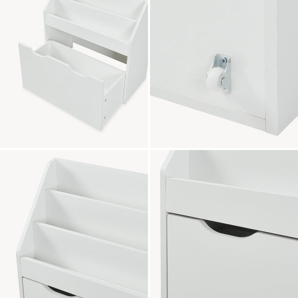 Gyerekpolc Sirlstalo 70x63x30 cm fehér [en.casa]
