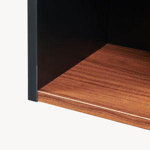 Könyvespolc Trond 80x30x23 cm fekete/diófa hatású [en.casa]