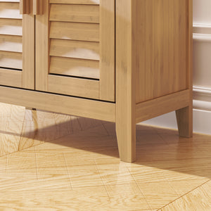 Kis szekrény Rirg 92x50x25 cm bambusz természetes [en.casa]