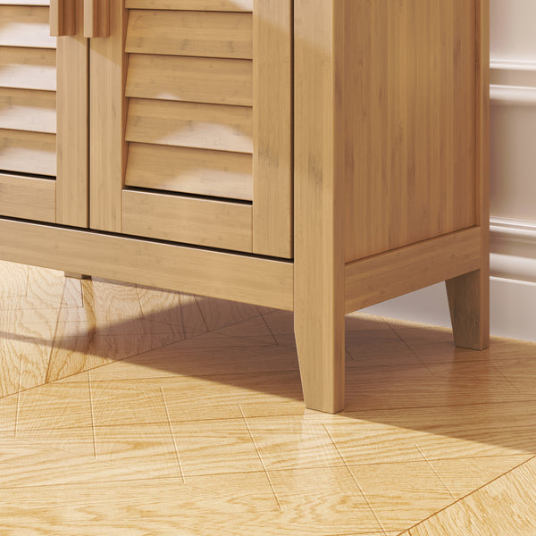 Kis szekrény Rirg 92x50x25 cm bambusz természetes [en.casa]