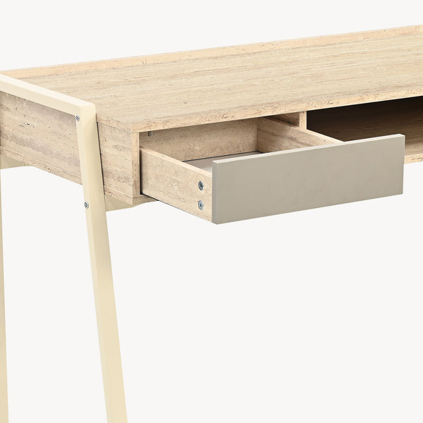 Íróasztal Boderas 107x55x78 cm bézs/travertin [en.casa]