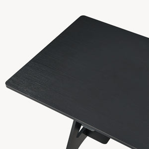 Íróasztal Bostenenna 120x60x75 cm fekete, faerezetes mintával [en.casa]