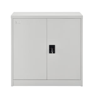 Irodai szekrény 90x40x90cm irattartó szekrény  fémszekrény 2 polccal és hengerzárral [en.casa]® 