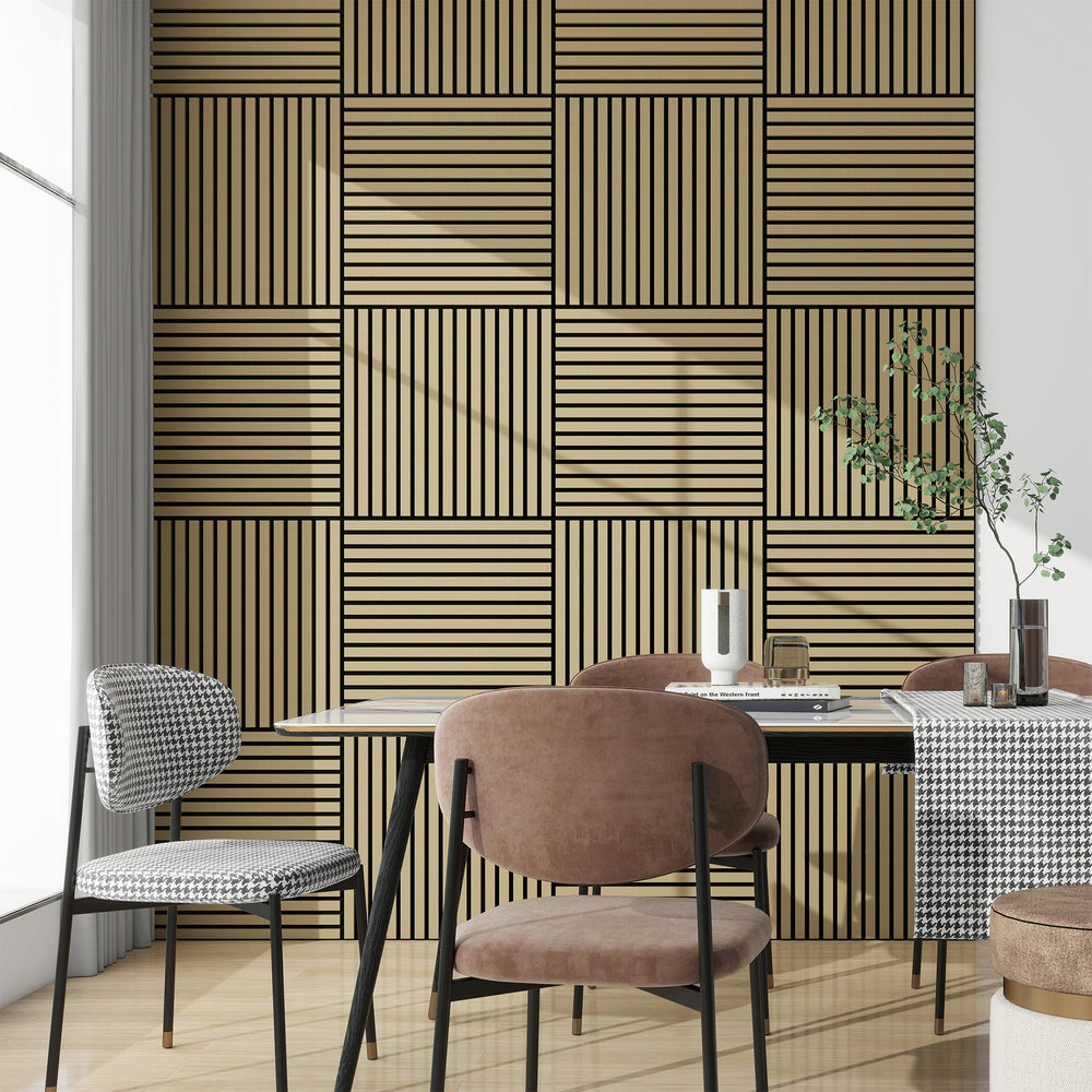 Vang akusztikus fa falpanel szett - 60x60 cm-es lamellás falburkolat [NEU.HOLZ]