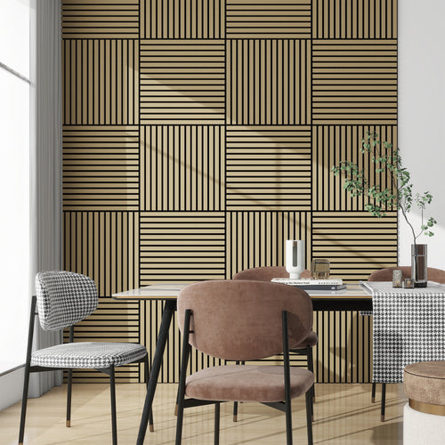 Vang akusztikus fa falpanel szett - 60x60 cm-es lamellás falburkolat [NEU.HOLZ]