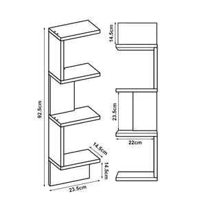 Fali polc 2 db-os szettben Omn 93x24x15 cm [en.casa]