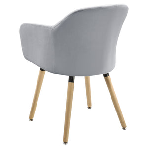 Karosszék bársonyszövetből 83 x 57,5 x 57 cm étkezőszék különböző színekben [en.casa]