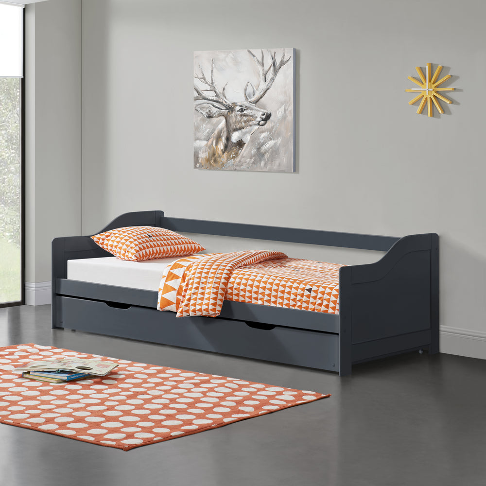 Tandemágy 90x200 cm ágyráccsal [en.casa] - premiumXL