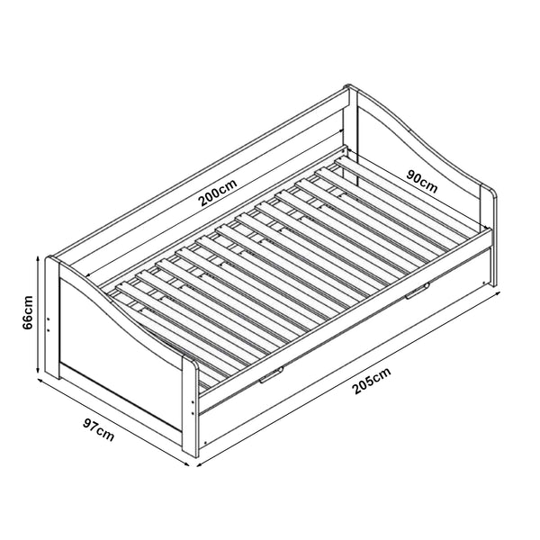 Heverő kihúzható pótággyal Klara több színben [en.casa] 