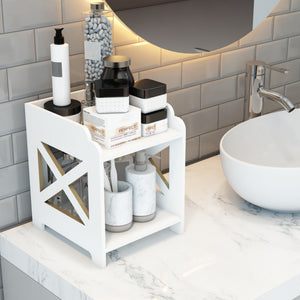 Badorganizer Struer 23x20x22 cm Fehér [en.casa]