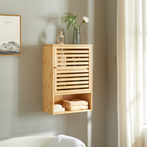 Fürdőszobaszekrény Gjesdal 60x40x20 cm bambusz [en.casa] - premiumXL