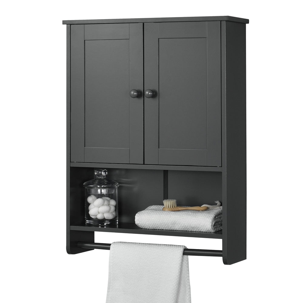Fürdőszobaszekrény Steyr 65x49x15 cm törölközőtartóval MDF különböző színekben en.casa - premiumXL