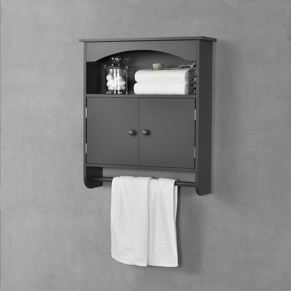 Fürdőszobai szekrény Graz 61x53x15 cm törölközőtartóval, különböző színekben MDF en.casa