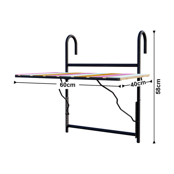 Függőasztal erkélyre Petäjävesi [en.casa]