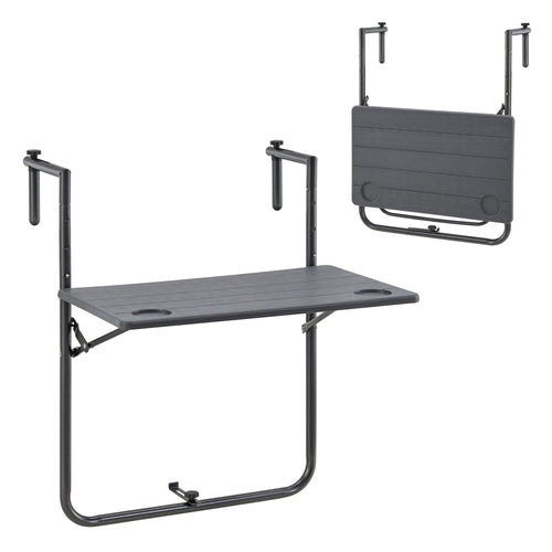 Badolato függőasztal 83,5x60x60 cm szögletes sötétszürke [en.casa] - premiumXL