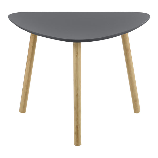 Dohányzóasztal szett Levanger kisasztal 2 db fehér/sötétszürke MDF/bambusz [en.casa]®
