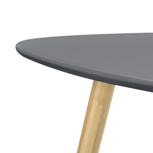 Dohányzóasztal szett Levanger kisasztal 2 db fehér/sötétszürke MDF/bambusz [en.casa]®