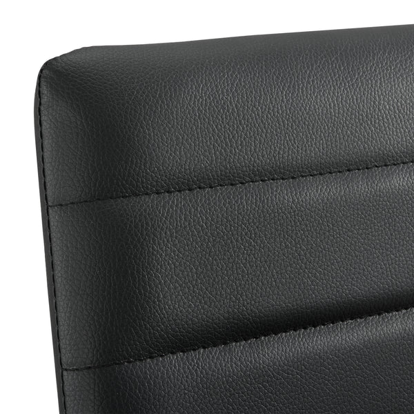  Bárszék 2 db-os szettben acél lábakkal műbőr kárpitozott ülőfelülettel 96 cm magas fehér/fekete [en.casa]®