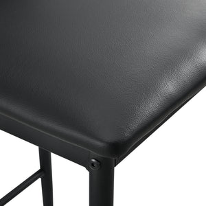  Bárszék 2 db-os szettben acél lábakkal műbőr kárpitozott ülőfelülettel 96 cm magas fehér/fekete [en.casa]®