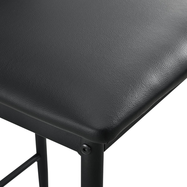  Bárszék 2 db-os szettben acél lábakkal műbőr kárpitozott ülőfelülettel 96 cm magas fehér/fekete [en.casa]®