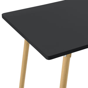 Bárasztal 110 x 50 x 90cm MDF fémlábakkal party asztal könyöklő fehér/fekete [en.casa]®