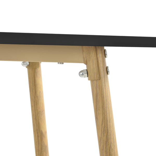 Bárasztal 110 x 50 x 90cm MDF fémlábakkal party asztal könyöklő fehér/fekete [en.casa]®