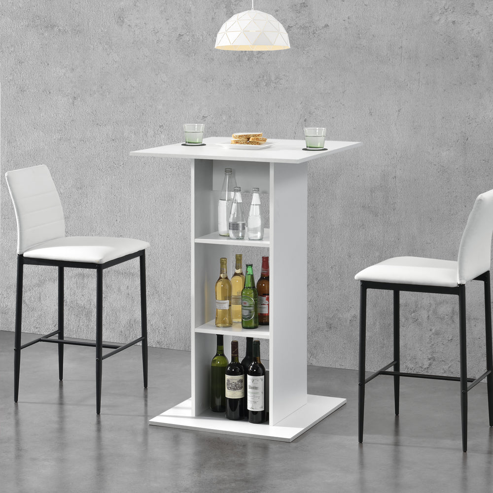 Visby bárasztal 110x70x70 cm 3 polcos rekesszel en.casa - premiumXL
