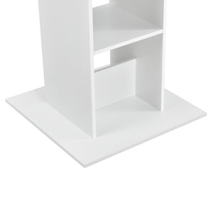 Bárasztal [en.casa]® 70 x 70 x 110 cm, melaminborítású forgácslap, 3 polccal