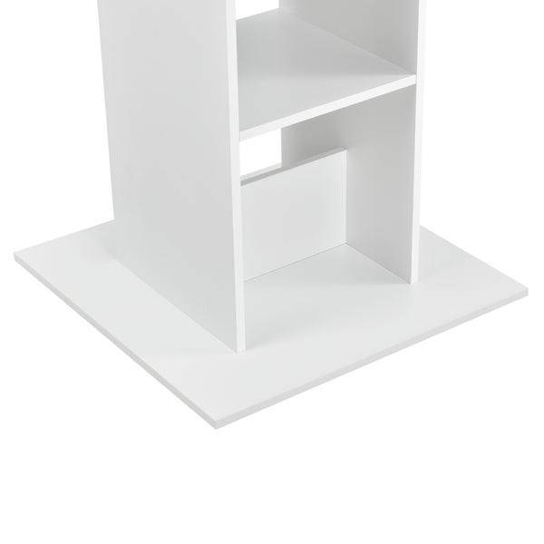 Bárasztal [en.casa]® 70 x 70 x 110 cm, melaminborítású forgácslap, 3 polccal