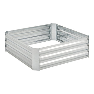 Virágágyás Barneveld 90 x 90 x 30 cm ezüst [en.casa]