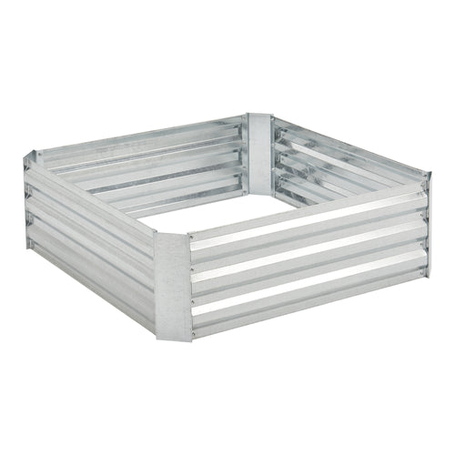 Virágágyás Barneveld 90 x 90 x 30 cm ezüst [en.casa]