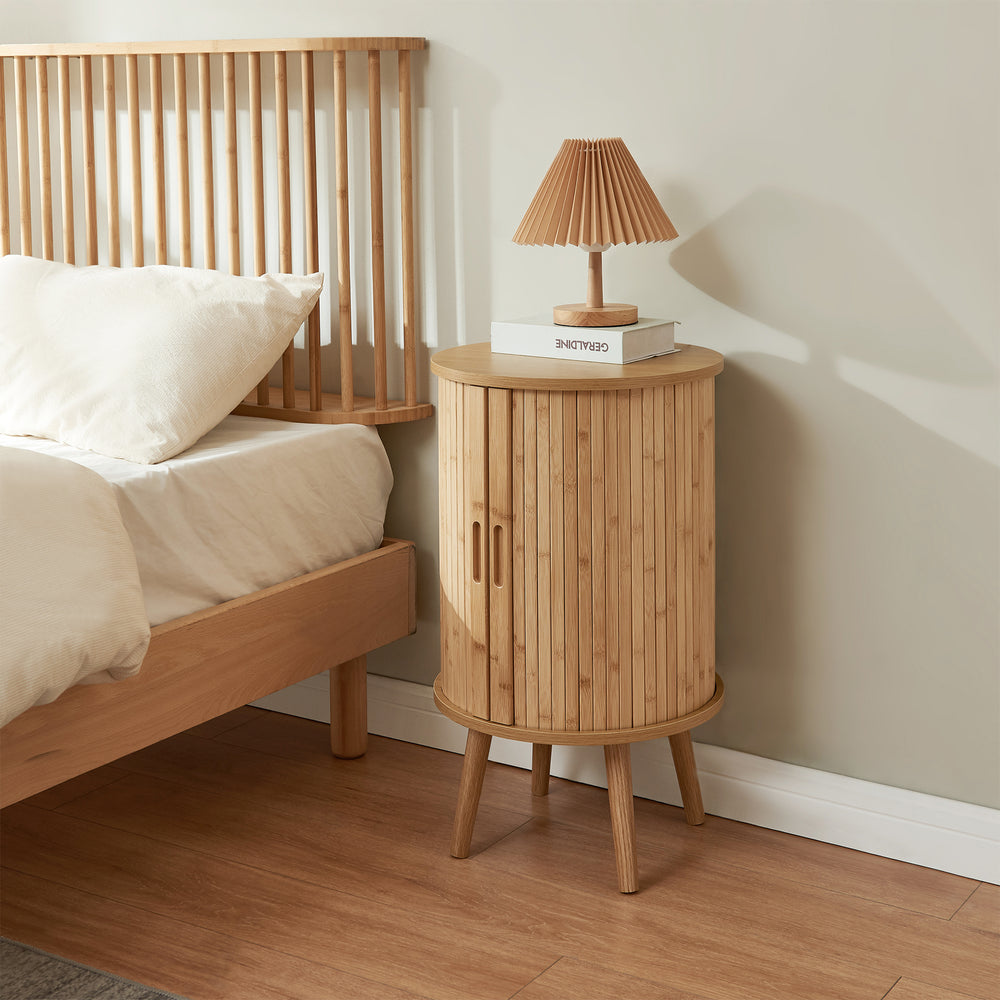 Éjjeli szekrény Nordkapp 65x40 cm bambusz [en.casa]