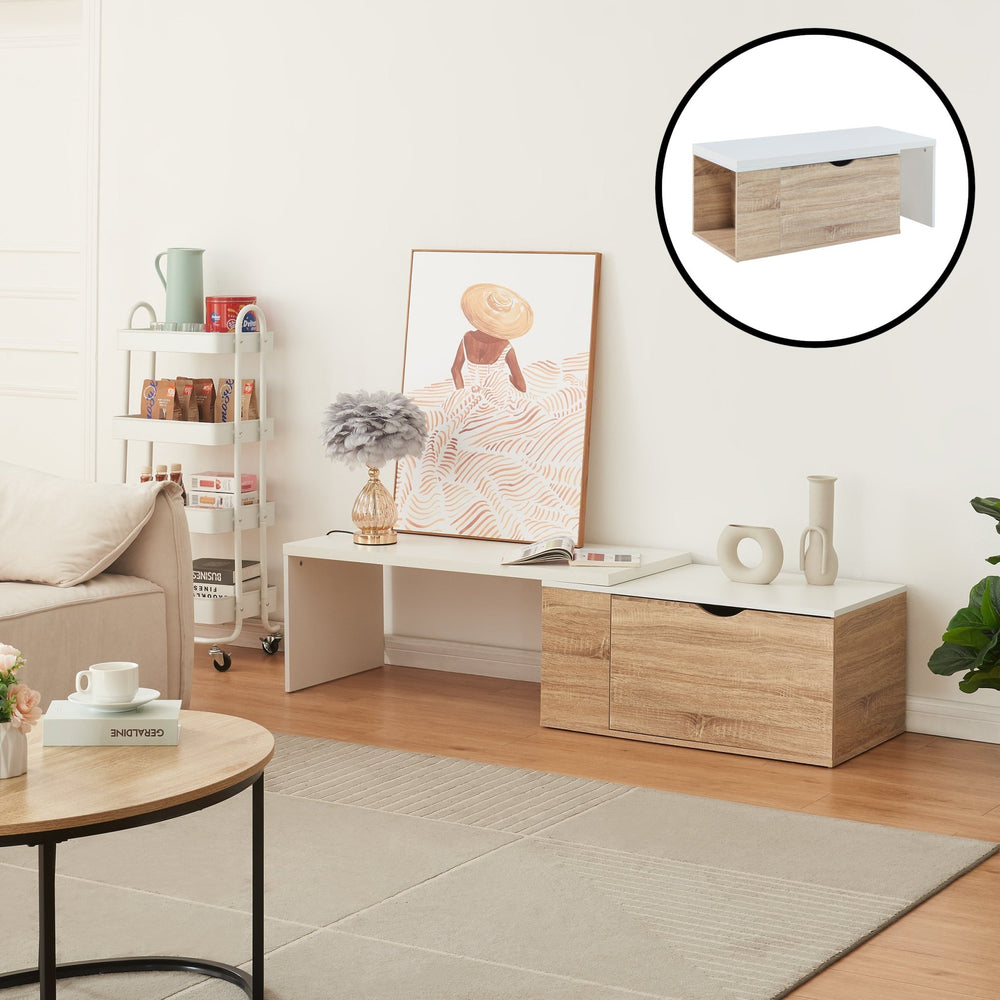 Dohányzóasztal Österåker 100x47,5x40 cm fa hatású/fehér [en.casa] - premiumXL