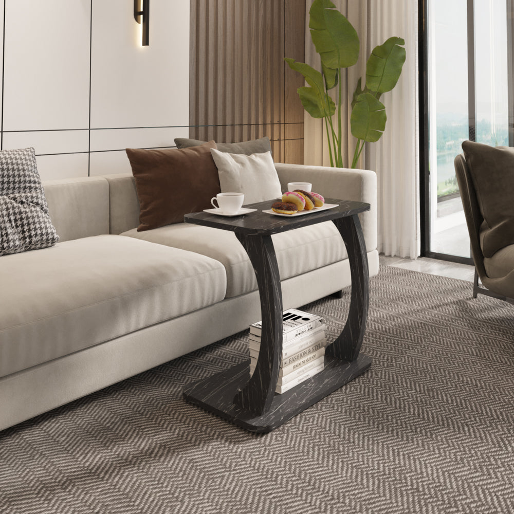 C-alakú gurulós kisasztal Stattela 59x35x56 cm [en.casa]