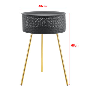 Dohányzóasztal Forshaga fekete/arany több méretben [en.casa]