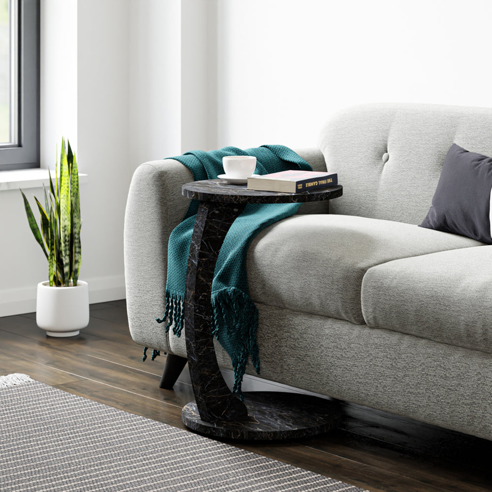 Oldalsó asztal Holeby 56 x Ø 38 cm [en.casa] - premiumXL