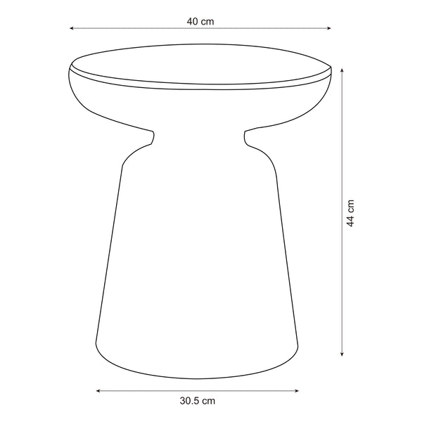 Kisasztal Posio 44xØ40 cm [en.casa]